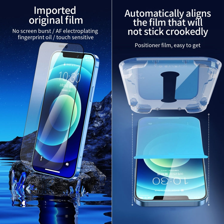 For iPhone 12 / 12 Pro Fast Attach Dust-proof Anti-static Tempered Glass Film