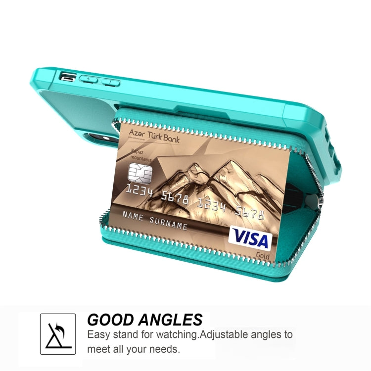 For iPhone X / XS Zipper Wallet Card Bag PU Back Case