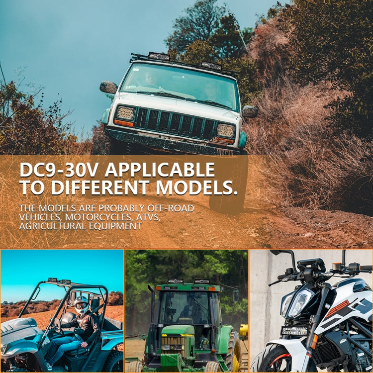 10 inch Three-row Monocular Dual-color Work Light