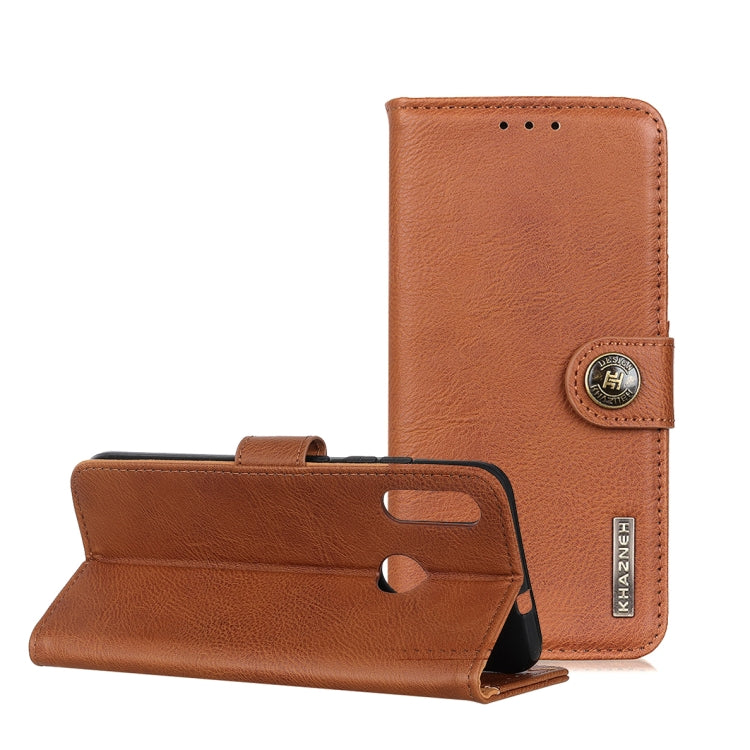 For OPPO A8 KHAZNEH Cowhide Texture PU + TPU Horizontal Flip Leather Case with Holder & Card Slots & Wallet