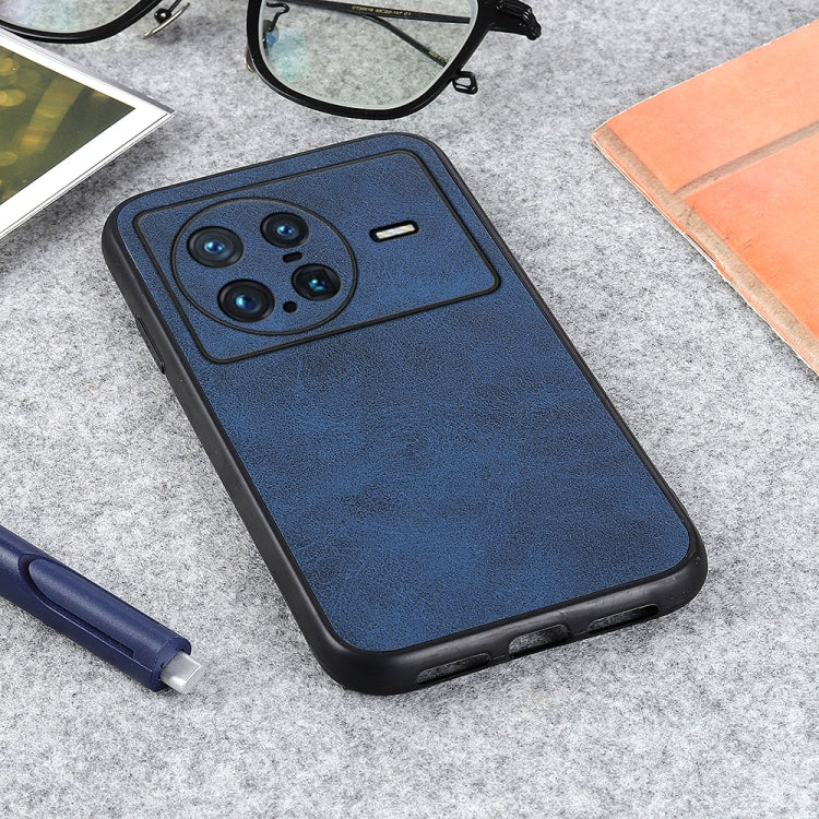 For vivo X Note Accurate Hole Two-color Calf Texture PU Phone Case