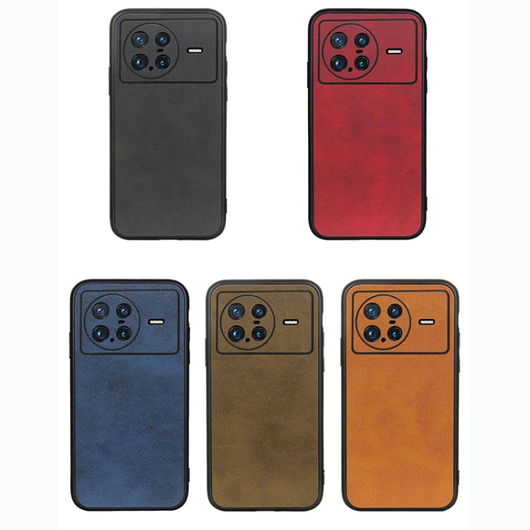 For vivo X Note Accurate Hole Two-color Calf Texture PU Phone Case