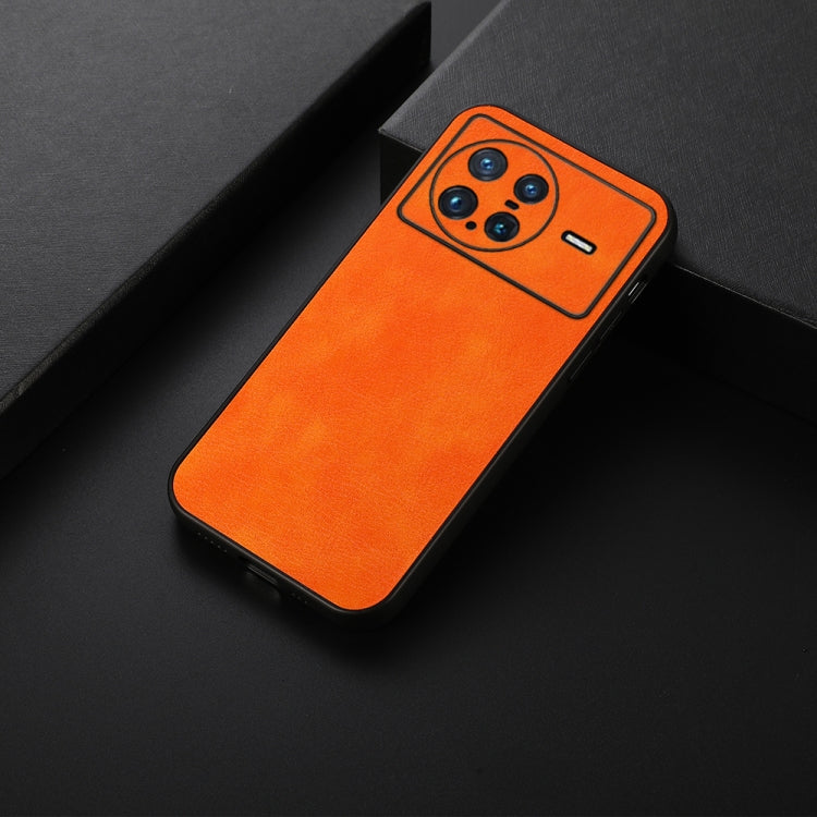 For vivo X Note Accurate Hole Two-color Litchi Texture PU Phone Case