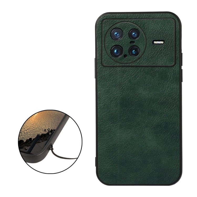 For vivo X Note Accurate Hole Two-color Litchi Texture PU Phone Case