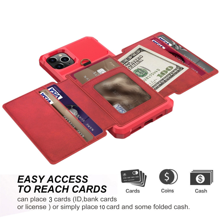 For iPhone 11 10-Card Wallet Bag PU Back Phone Case