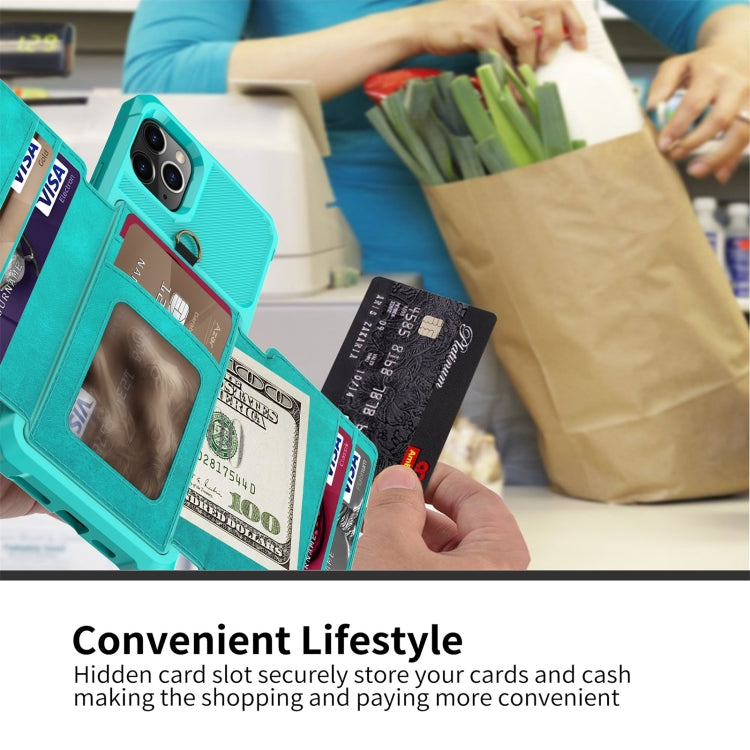 For iPhone 11 Pro 10-Card Wallet Bag PU Back Phone Case