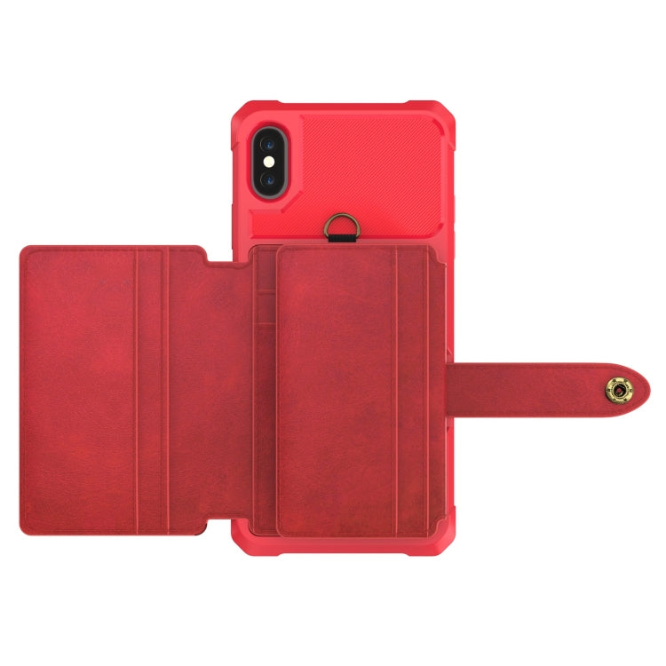 For iPhone X / XS 10-Card Wallet Bag PU Back Phone Case