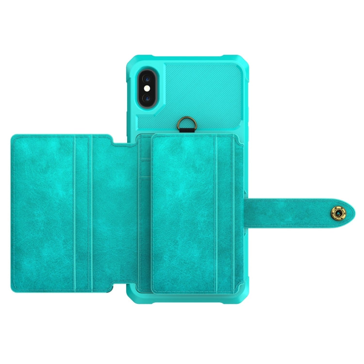 For iPhone X / XS 10-Card Wallet Bag PU Back Phone Case