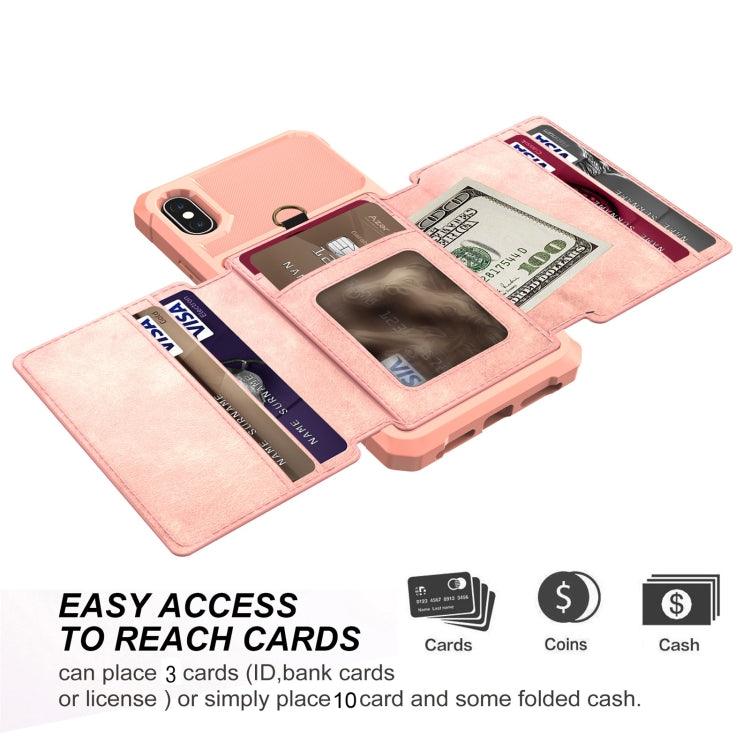 For iPhone X / XS 10-Card Wallet Bag PU Back Phone Case