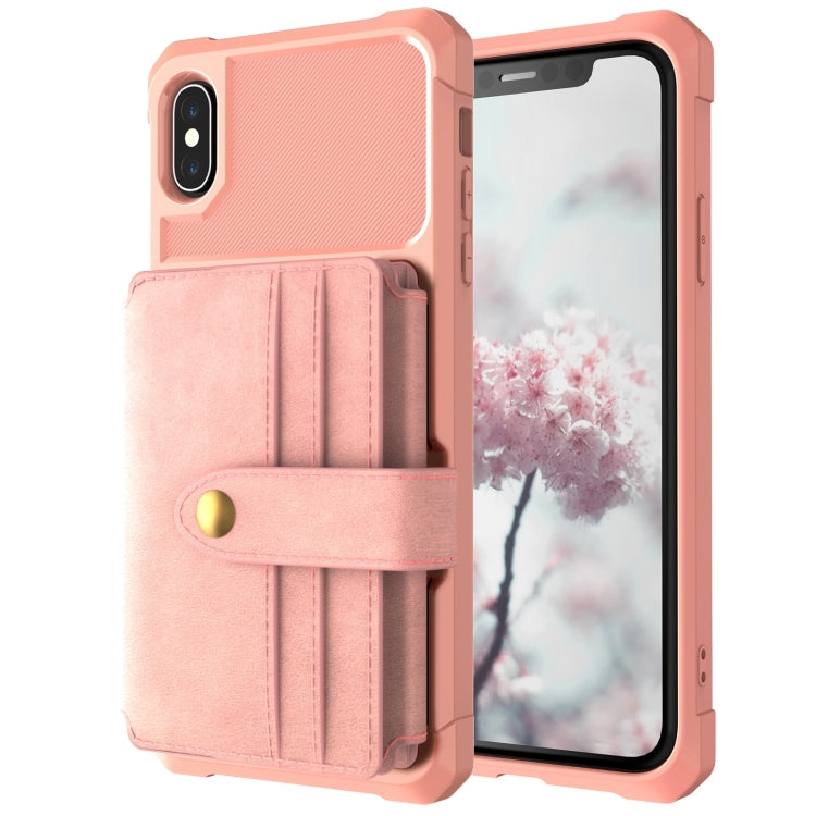 For iPhone XS Max 10-Card Wallet Bag PU Back Phone Case