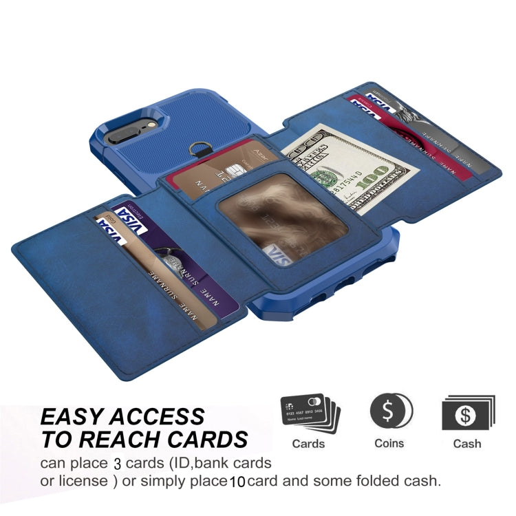 For iPhone SE 2022 / SE 2020 / 8 / 7 / 6 10-Card Wallet Bag PU Back Phone Case