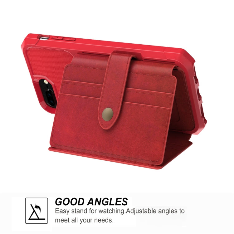 10-Card Wallet Bag PU Back Phone Case For iPhone 7 Plus / 8 Plus / 6 Plus