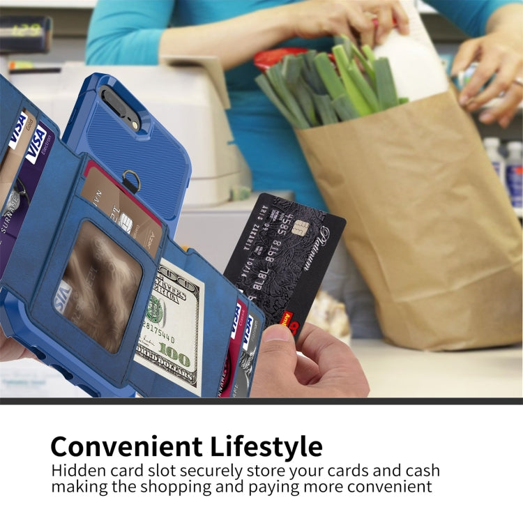 10-Card Wallet Bag PU Back Phone Case For iPhone 7 Plus / 8 Plus / 6 Plus