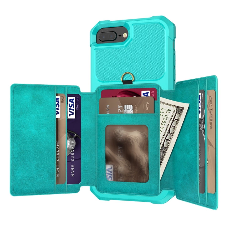 10-Card Wallet Bag PU Back Phone Case For iPhone 7 Plus / 8 Plus / 6 Plus