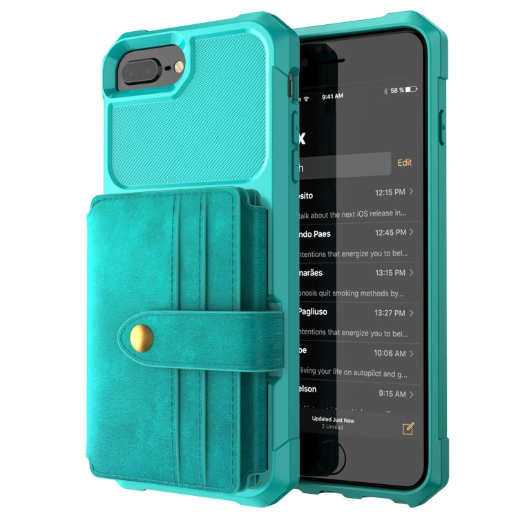 10-Card Wallet Bag PU Back Phone Case For iPhone 7 Plus / 8 Plus / 6 Plus