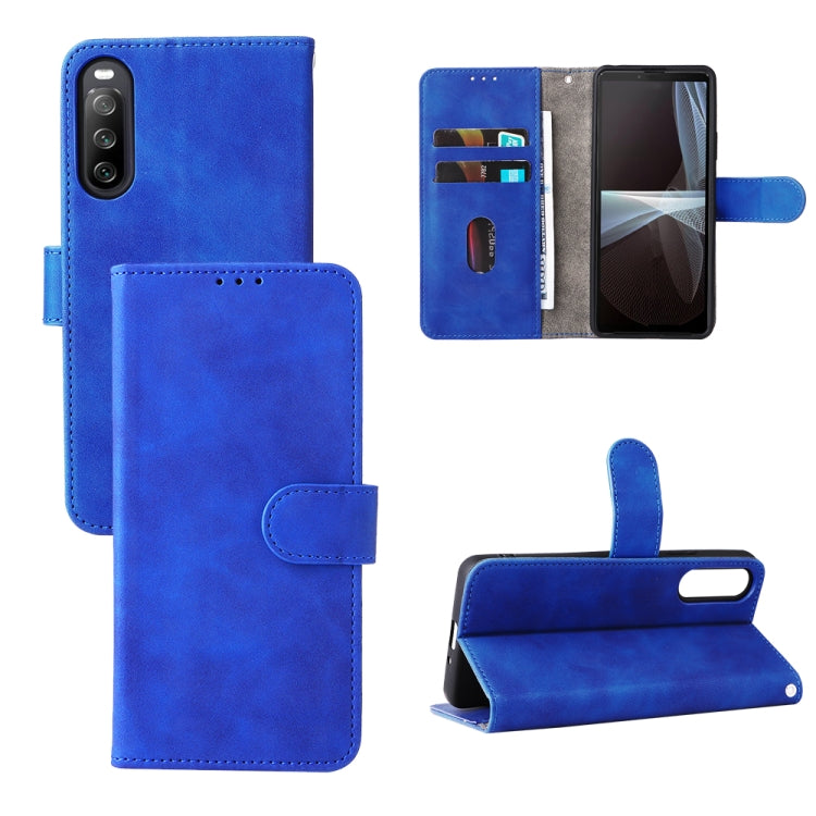 For Sony Xperia 10 IV Skin Feel Magnetic Flip Leather Phone Case