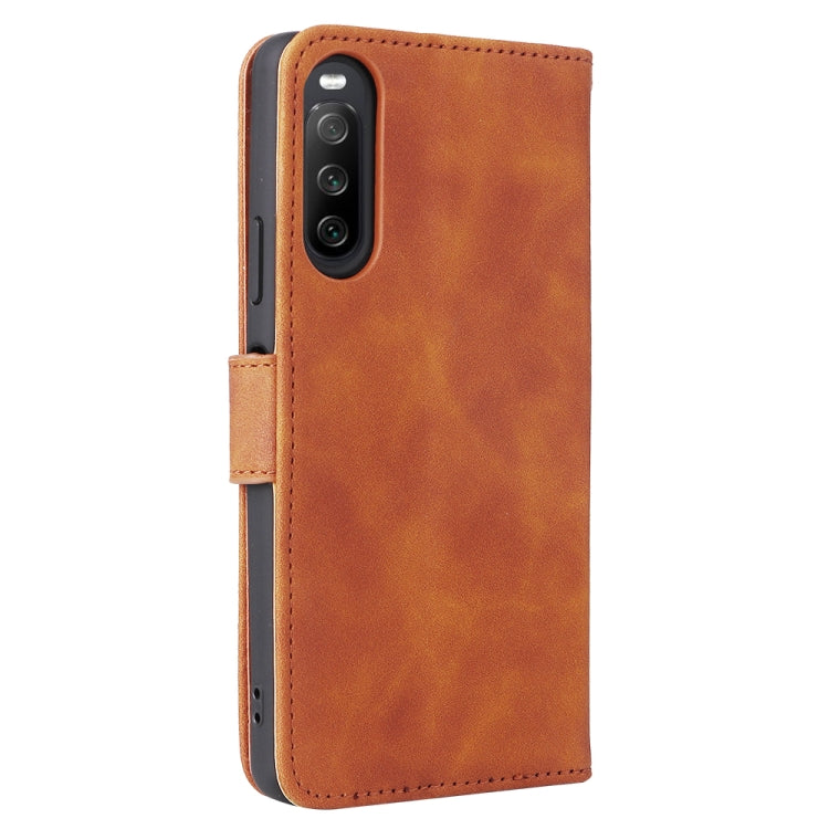 For Sony Xperia 10 IV Skin Feel Magnetic Flip Leather Phone Case