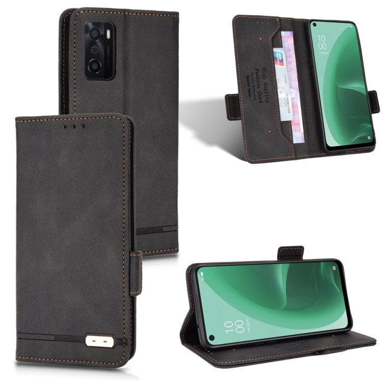 For OPPO A15 Magnetic Clasp Flip Leather Phone Case