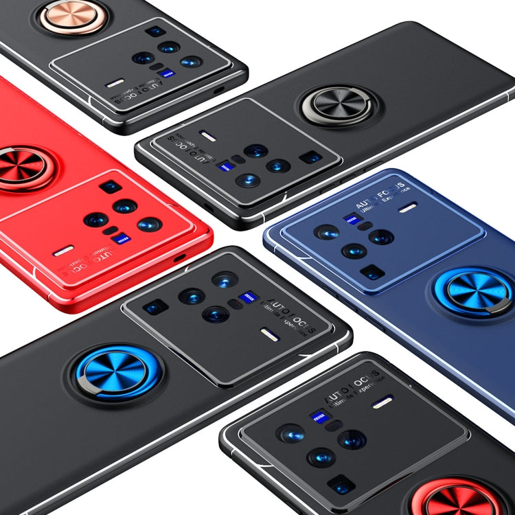 For vivo X80 Pro Metal Ring Holder 360 Degree Rotating TPU Phone Case