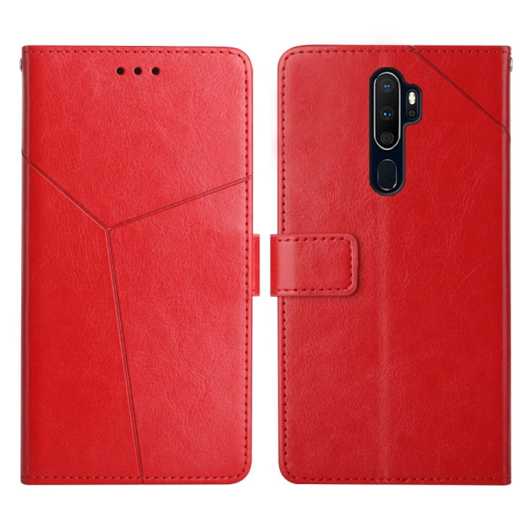 For OPPO A9 2020 Y Stitching Horizontal Flip Leather Phone Case