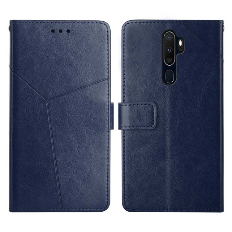 For OPPO A9 2020 Y Stitching Horizontal Flip Leather Phone Case