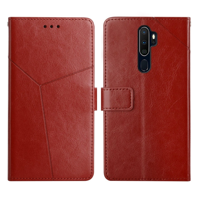 For OPPO A9 2020 Y Stitching Horizontal Flip Leather Phone Case