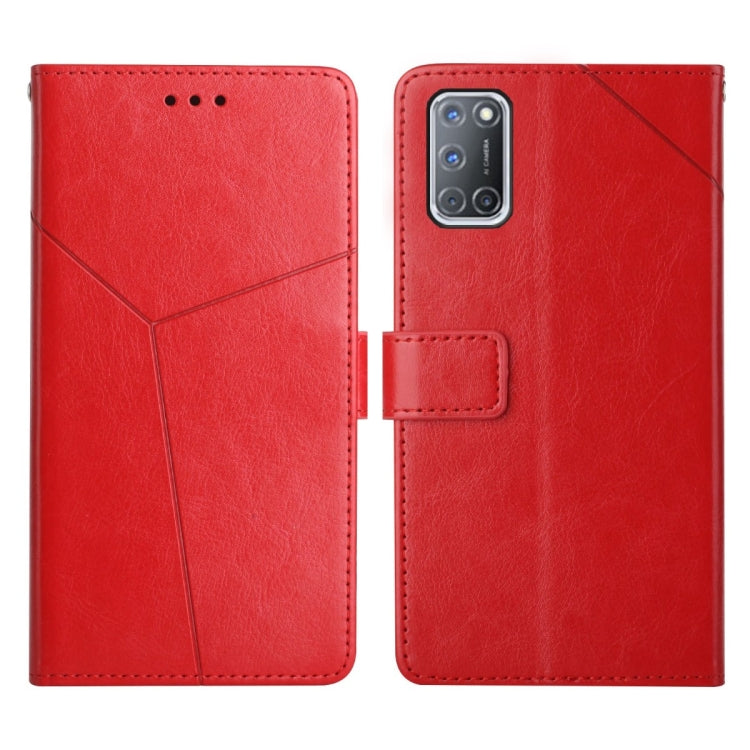For OPPO A92 / A52 Y Stitching Horizontal Flip Leather Phone Case