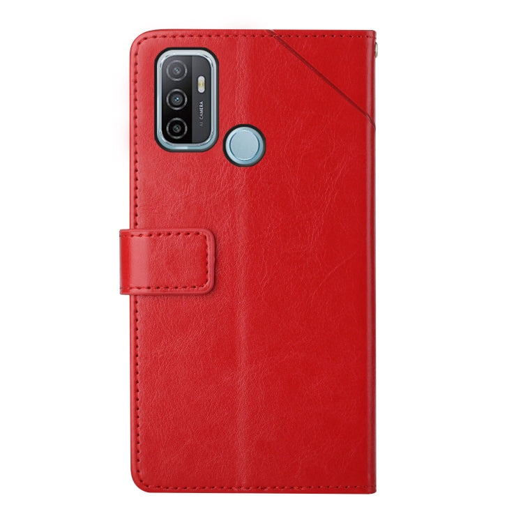 For OPPO A53 4G Y Stitching Horizontal Flip Leather Phone Case