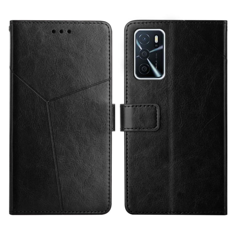For OPPO A54 / A16 4G Y Stitching Horizontal Flip Leather Phone Case