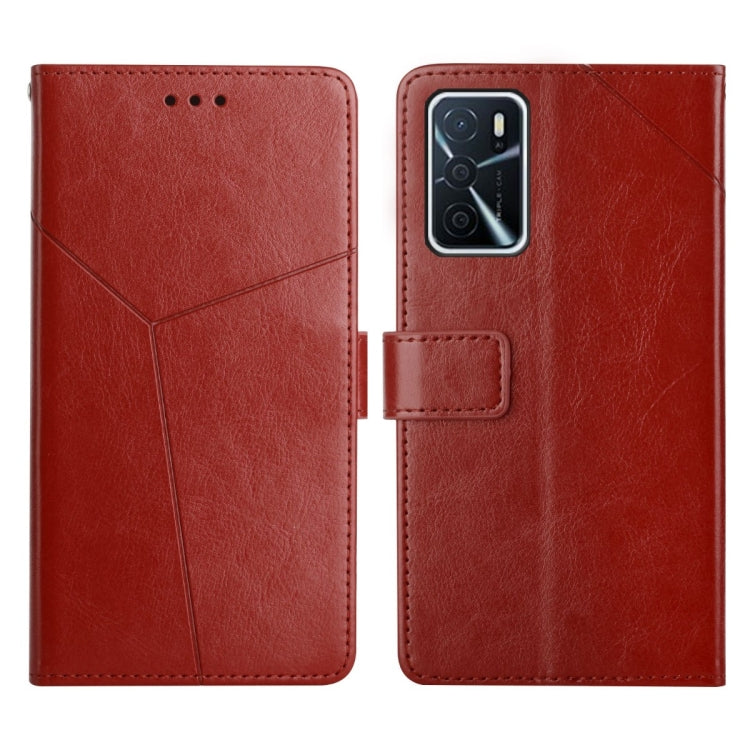 For OPPO A54 / A16 4G Y Stitching Horizontal Flip Leather Phone Case