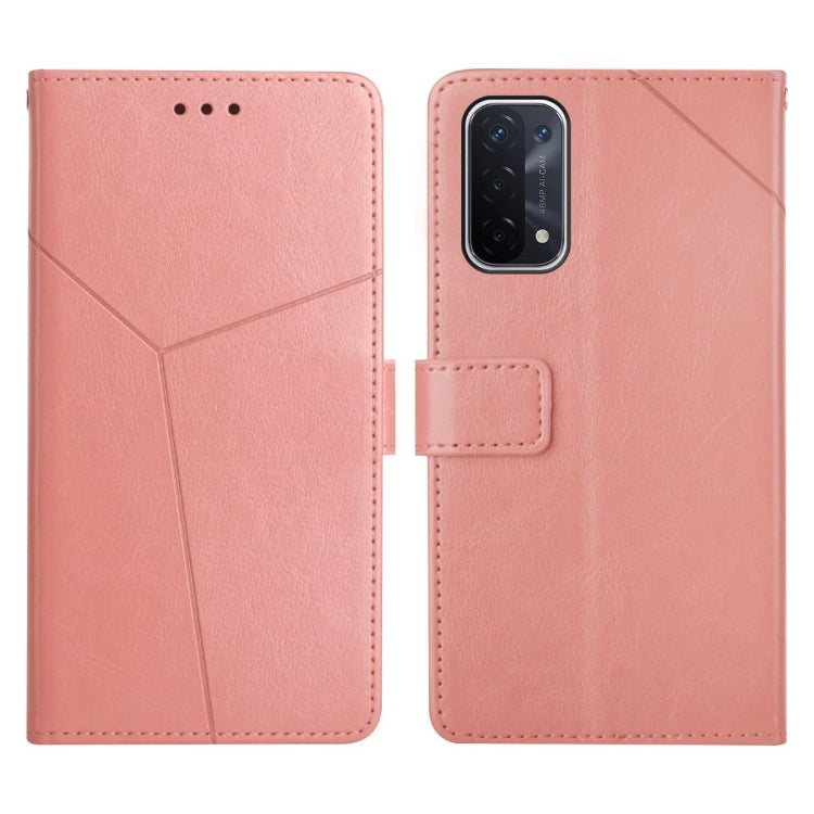 For OPPO A54 5g Y Stitching Horizontal Flip Leather Phone Case