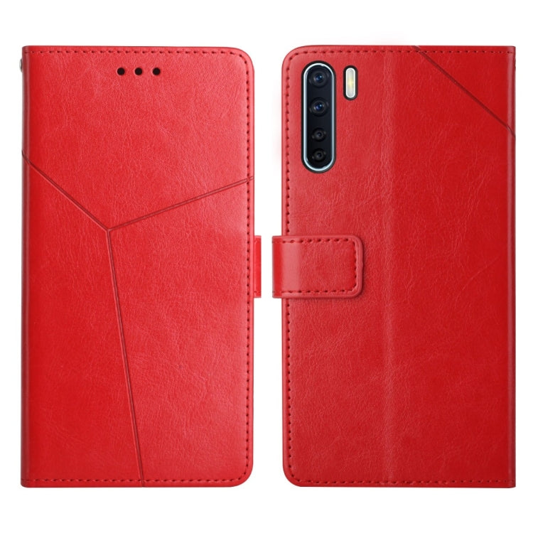For OPPO A91 Y Stitching Horizontal Flip Leather Phone Case
