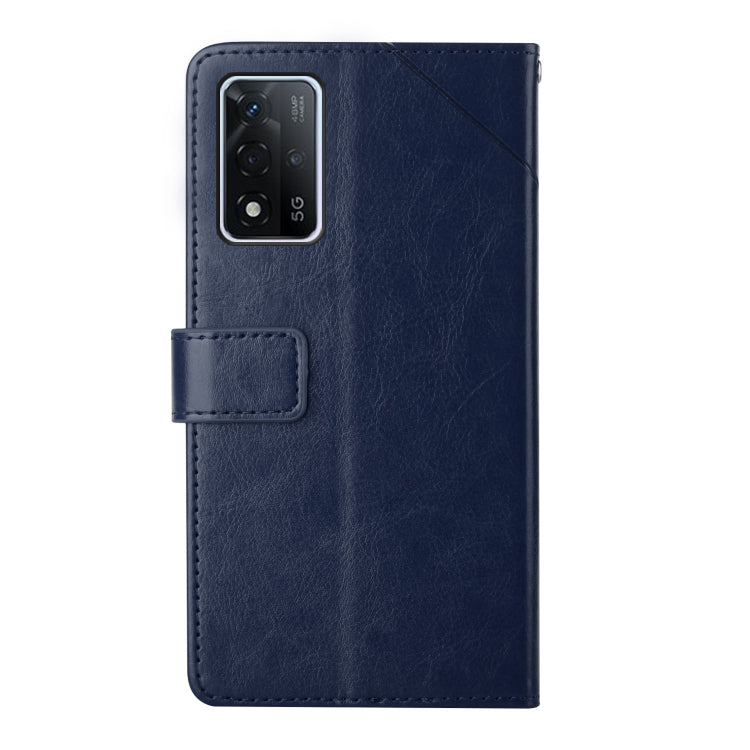 For OPPO A93S 5G Y Stitching Horizontal Flip Leather Phone Case
