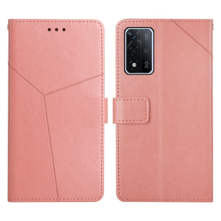 For OPPO A93S 5G Y Stitching Horizontal Flip Leather Phone Case