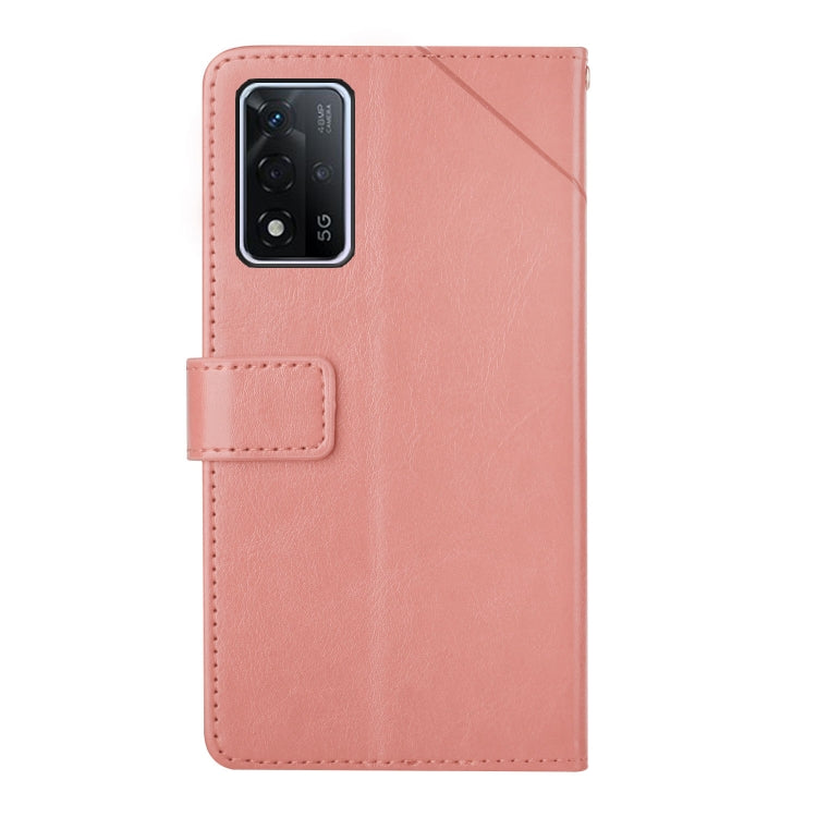 For OPPO A93S 5G Y Stitching Horizontal Flip Leather Phone Case