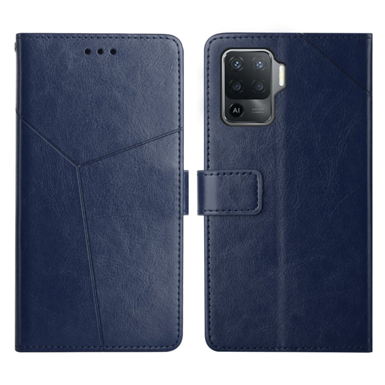For OPPO A94 4G Y Stitching Horizontal Flip Leather Phone Case