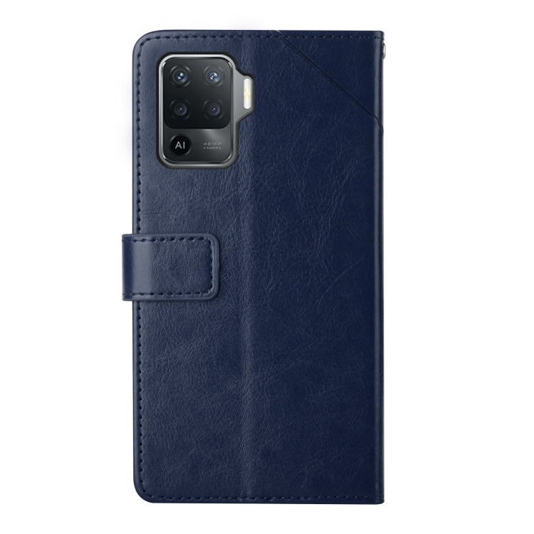 For OPPO A94 4G Y Stitching Horizontal Flip Leather Phone Case