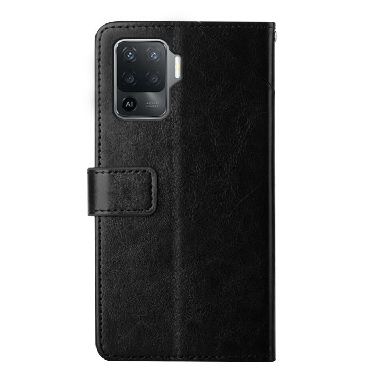 For OPPO A94 4G Y Stitching Horizontal Flip Leather Phone Case