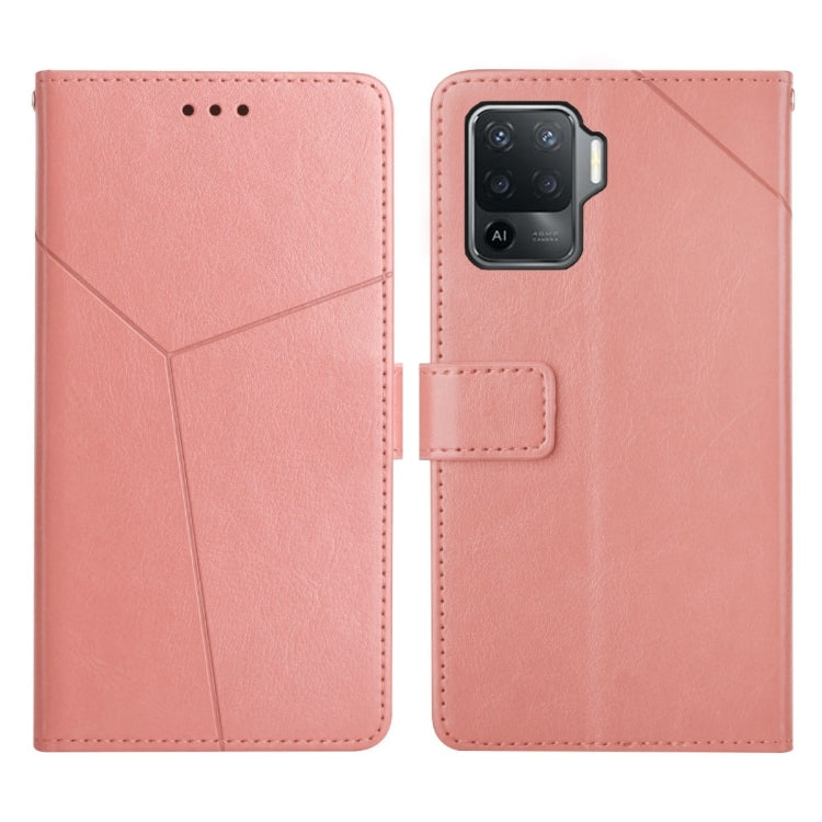 For OPPO A94 4G Y Stitching Horizontal Flip Leather Phone Case