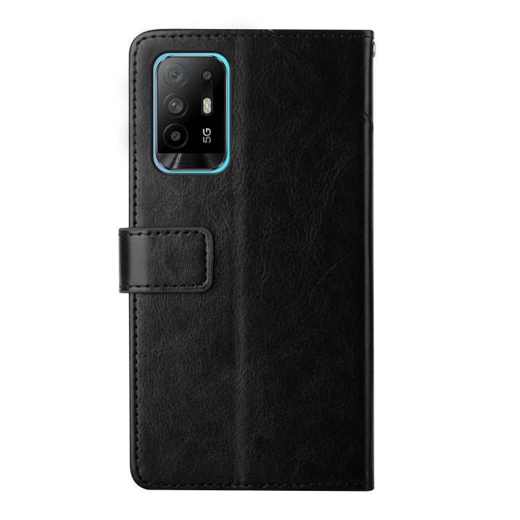 For OPPO A94 5G Y Stitching Horizontal Flip Leather Phone Case
