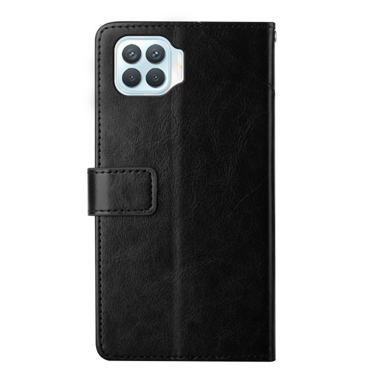 For OPPO F17 Y Stitching Horizontal Flip Leather Phone Case