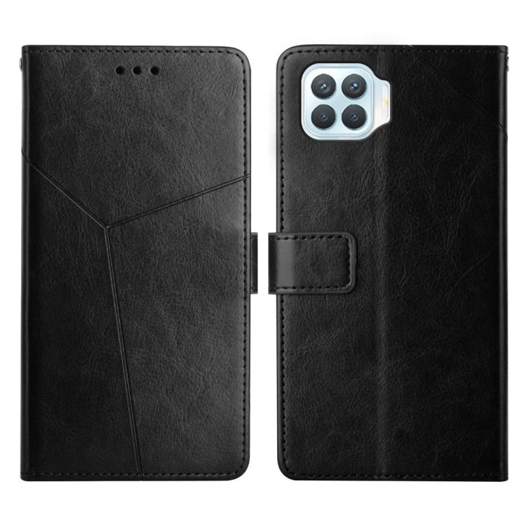 For OPPO F17 Pro Y Stitching Horizontal Flip Leather Phone Case