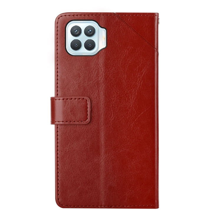For OPPO F17 Pro Y Stitching Horizontal Flip Leather Phone Case