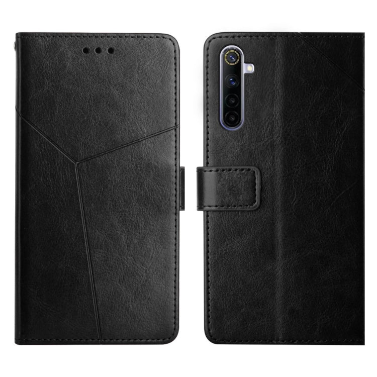 For OPPO Realme 5 Y Stitching Horizontal Flip Leather Phone Case