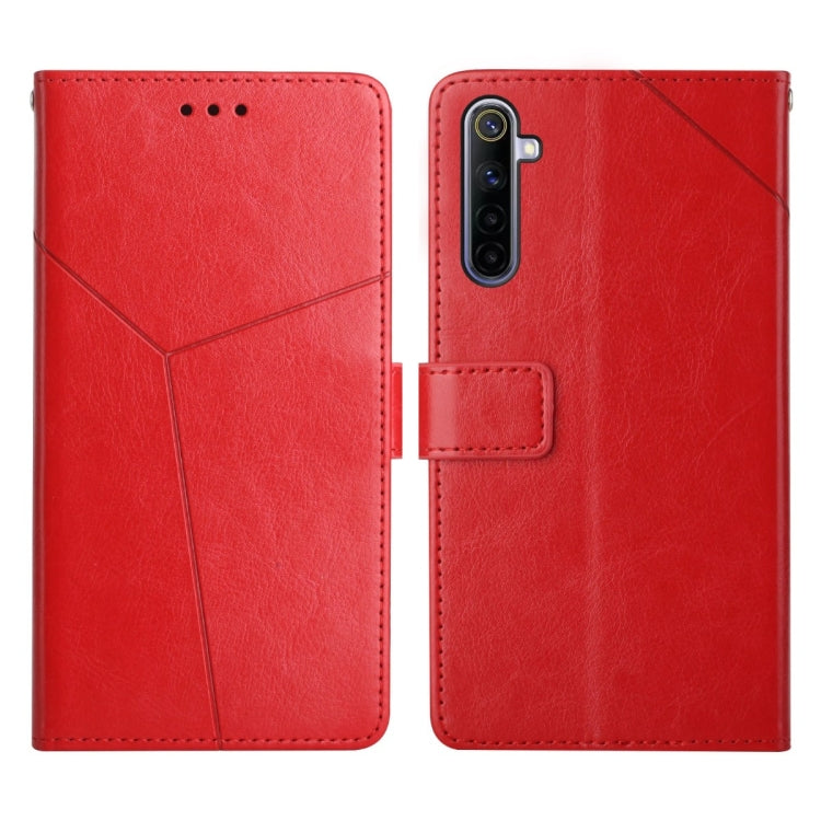 For OPPO Realme 5 Pro Y Stitching Horizontal Flip Leather Phone Case