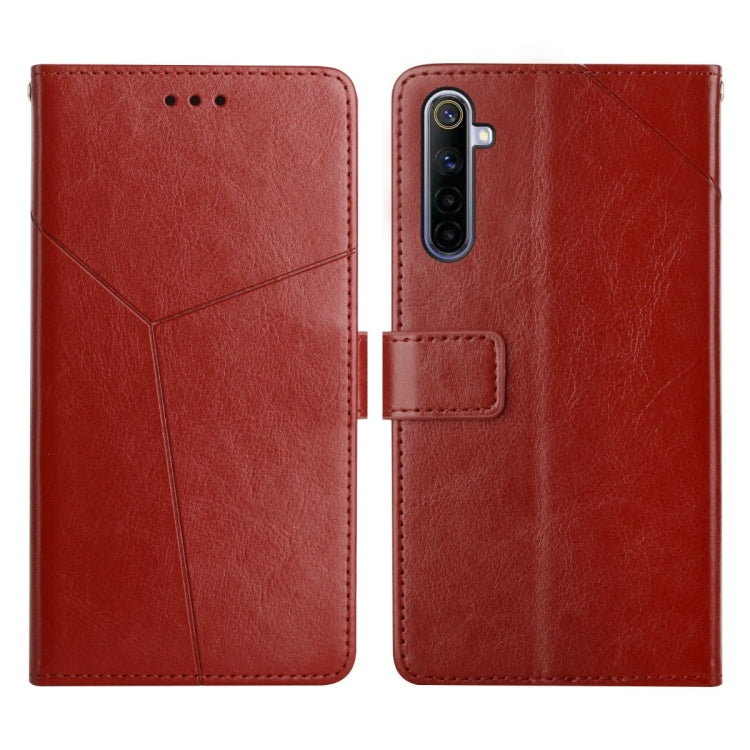 For OPPO Realme 5 Pro Y Stitching Horizontal Flip Leather Phone Case