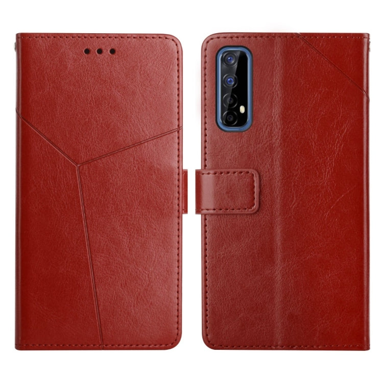 For OPPO Realme 7 4G Y Stitching Horizontal Flip Leather Phone Case
