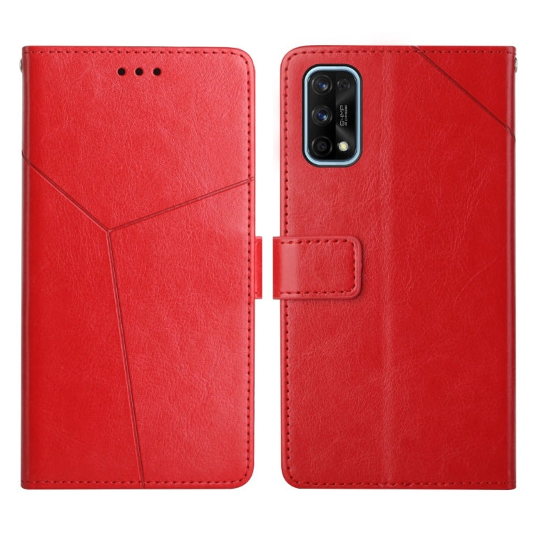 For OPPO Realme 7 Pro Y Stitching Horizontal Flip Leather Phone Case