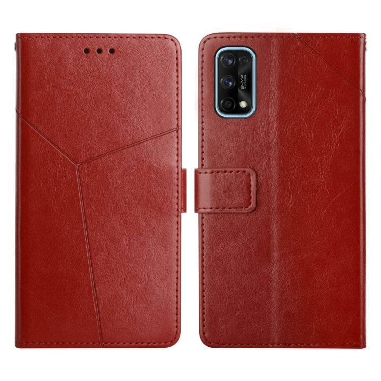 For OPPO Realme 7 Pro Y Stitching Horizontal Flip Leather Phone Case