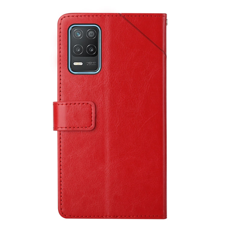 For OPPO Realme 8 5G Y Stitching Horizontal Flip Leather Phone Case